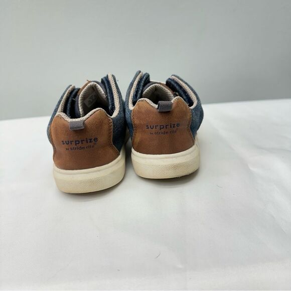 Stride Rite Surprize Cutler‎ Boys 10 denim with tan accents - Picture 4 of 8